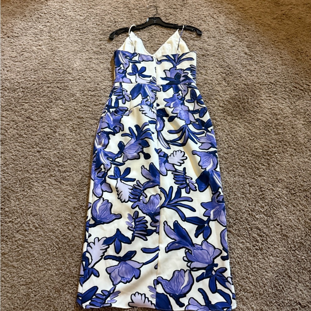 Chelsea 28 Floral Blue and White Women's Dress Size 2